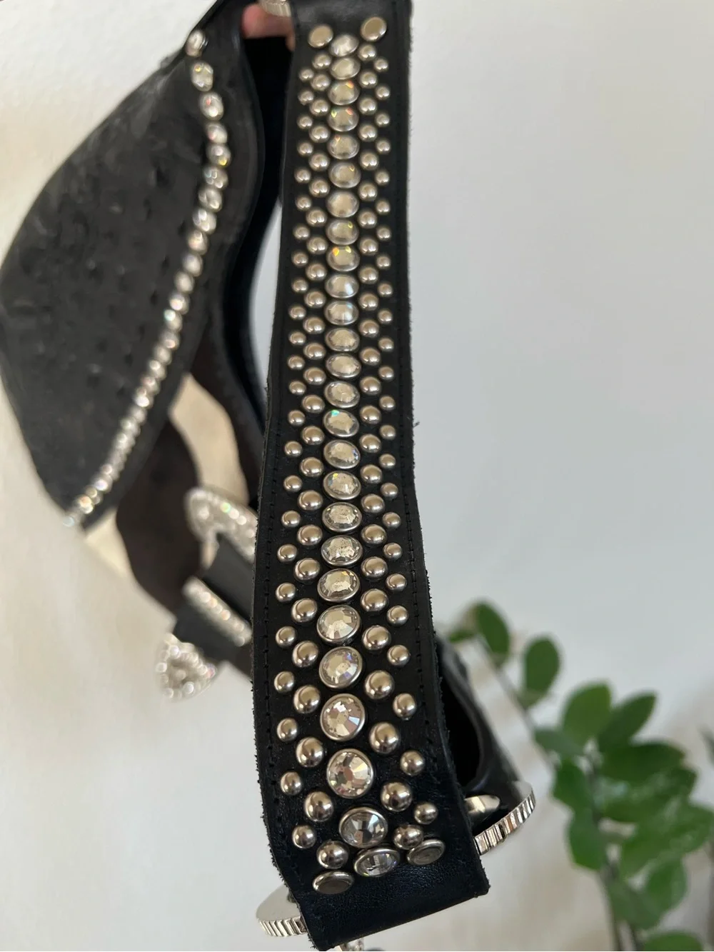 Raviani Croc-Embossed Western Hobo Rodeo Shoulder Bag